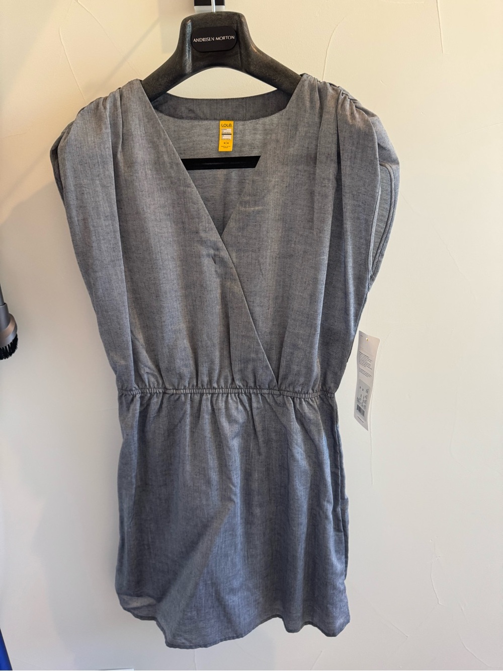 Lole chambray-like cross front dress